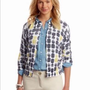 crown & ivy pineapple cardigan sweater